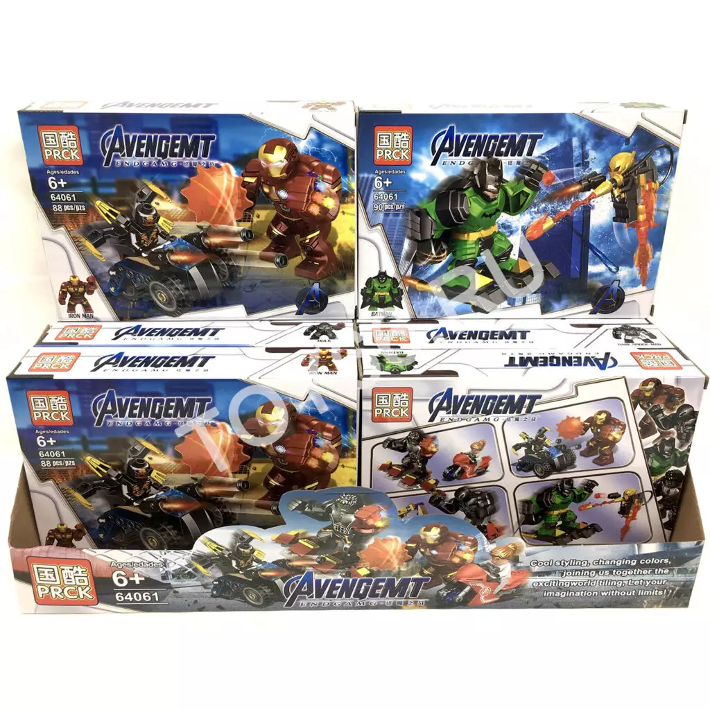 Конструктор Супергерои 8 шт. в блоке 64061