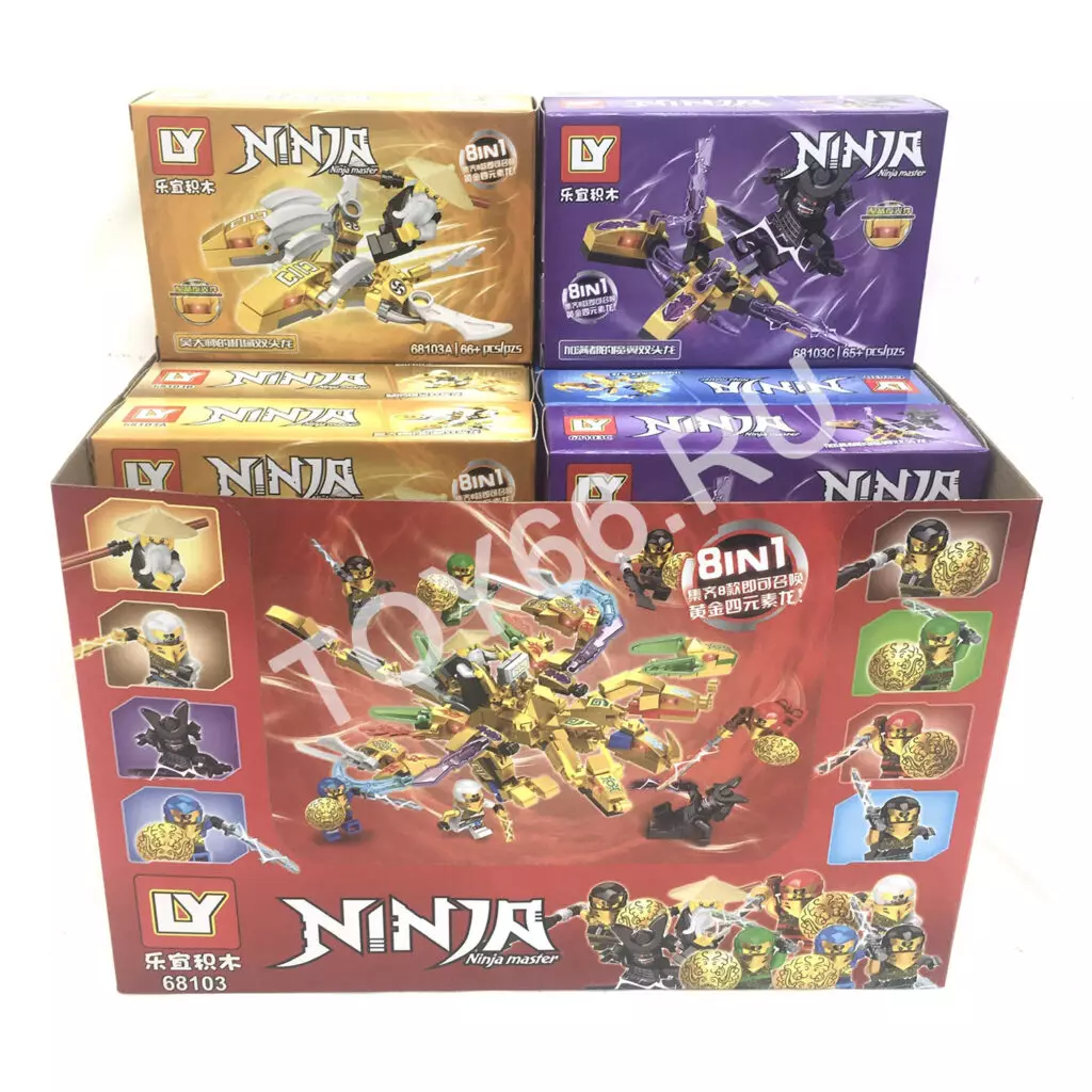 Конструктор Ниндзя 16 шт. в блоке 68103