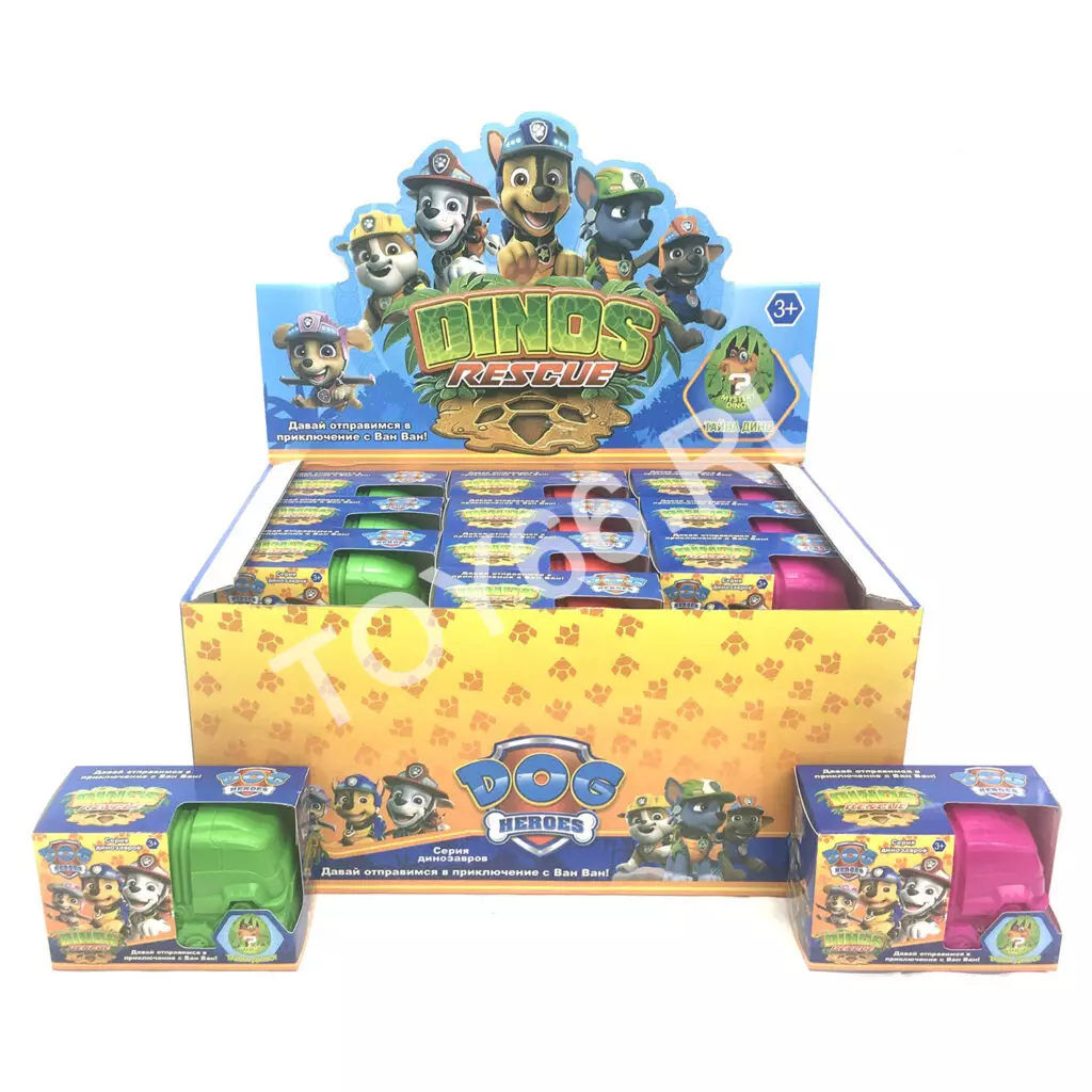 Собачки приключения с дино 24 шт. в блоке 7146