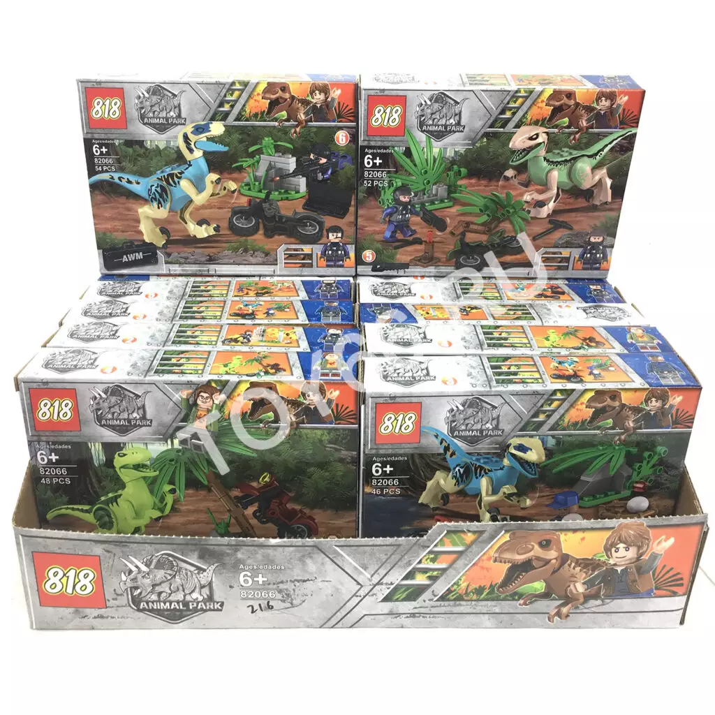 Конструктор Дино 12 шт. в блоке 82066