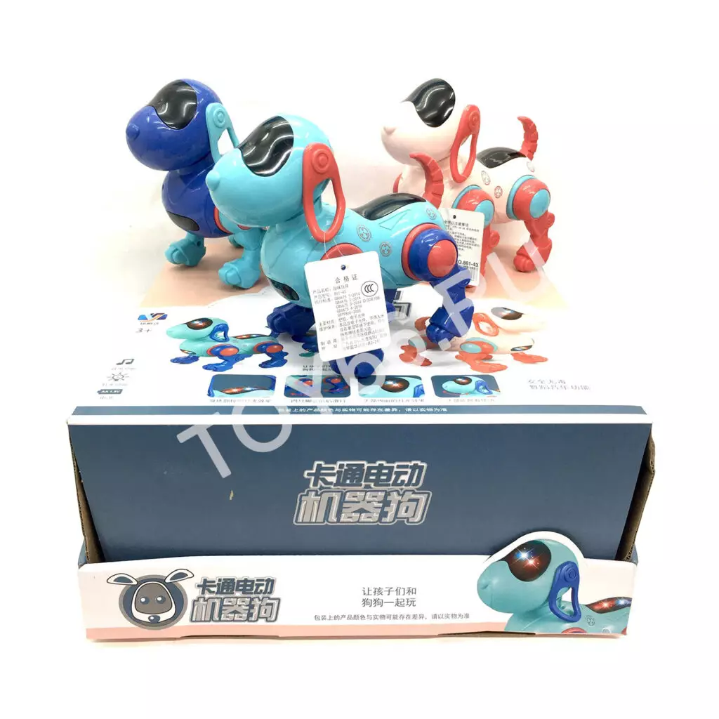 Щенки на батарейках (свет, звук) 6 шт. в блоке 861-43