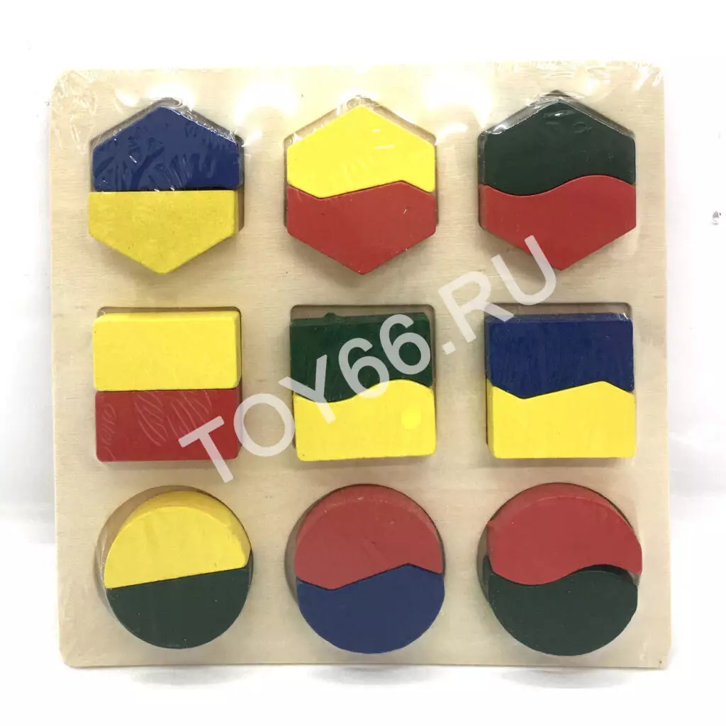 Деревянная игрушка вкладыш-сортер по фигурам 92-27