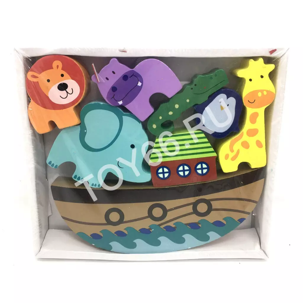 Деревянная игрушка Корабль с животными 92-35