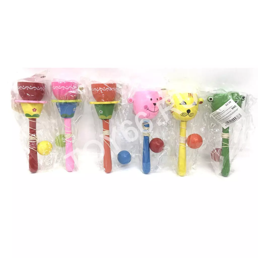 Деревянные игрушки Погремушки 24 шт. в блоке 92-38