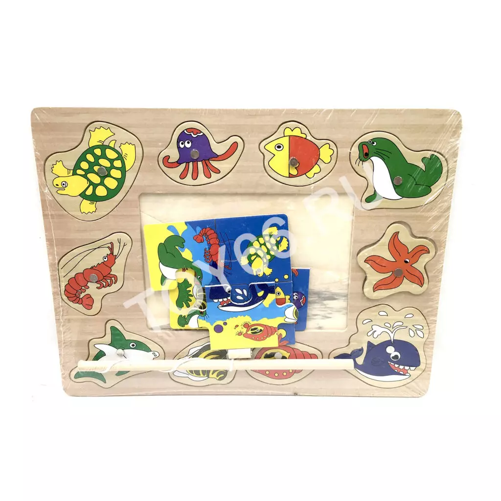 Деревянный пазл-вкладыш Морские животные 92-83
