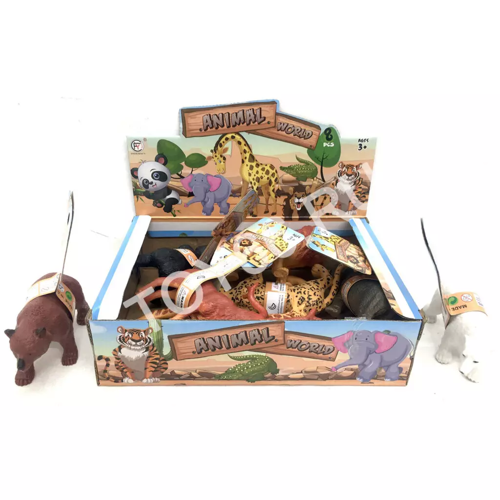 Дикие животные 8 шт. в блоке 929-68