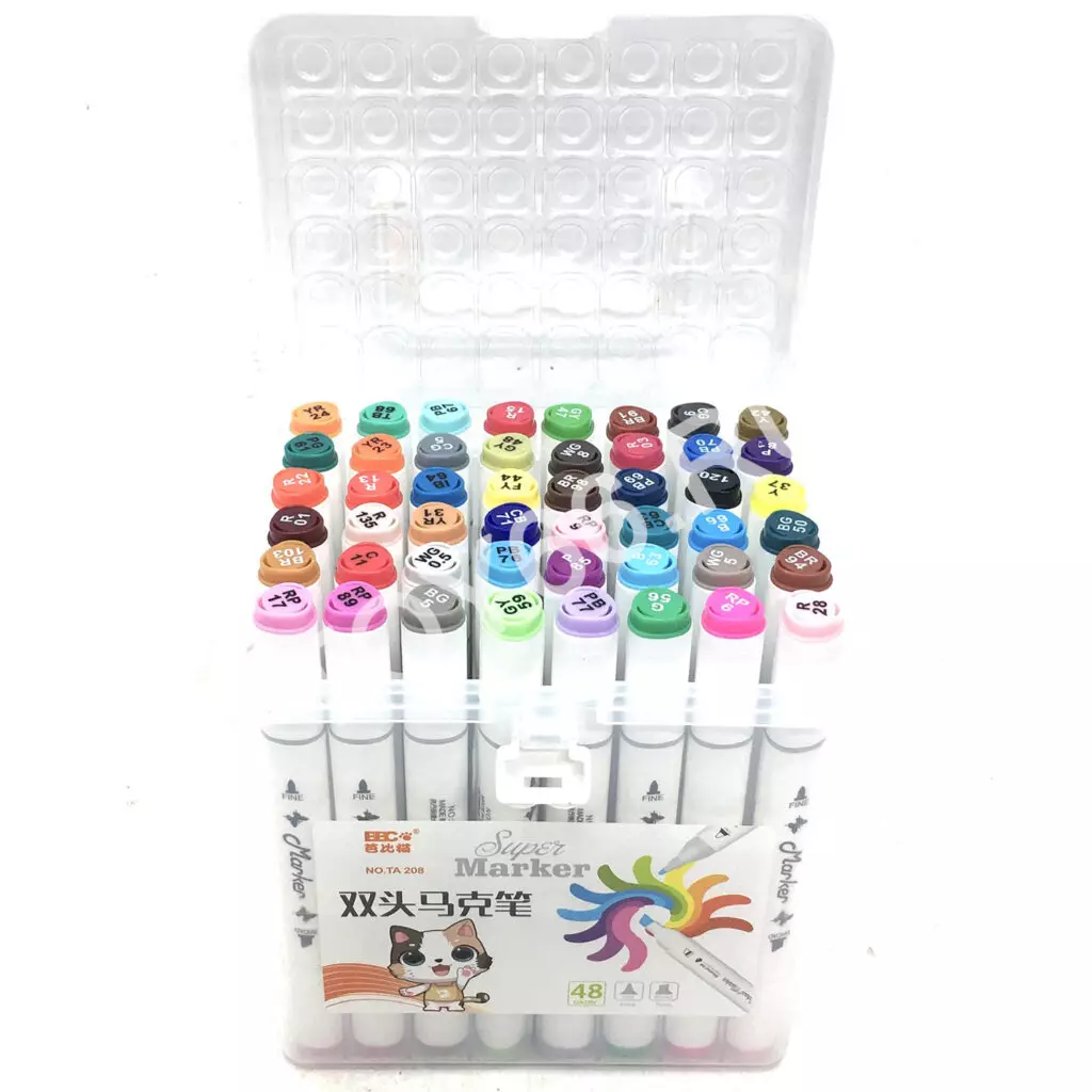 Фломастеры в футляре 48 цветов D-48 Фломастеры в футляре 48 цветов D-48