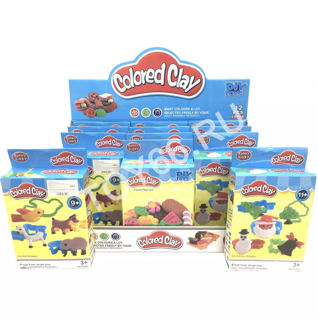 Набор для лепки 12 шт. в блоке F018-28