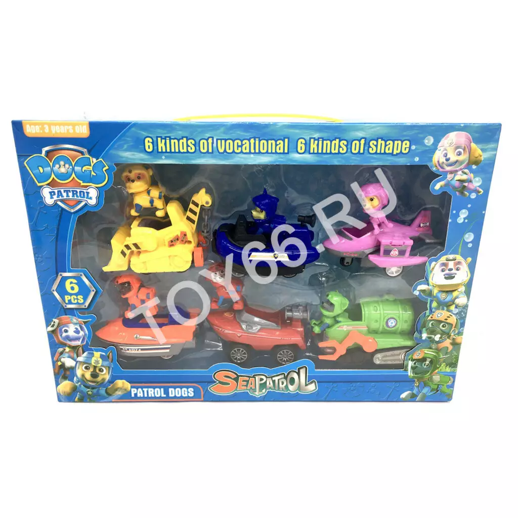 Собачки набор 6 щенят на машинках G26