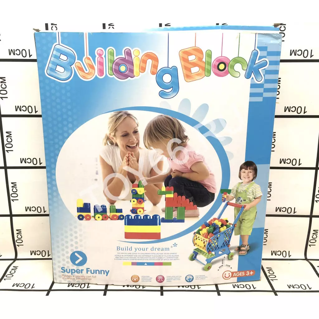 Конструктор блоками с тележкой для малышей HC058C