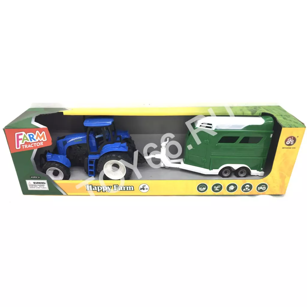 Трактор с прицепом Счастливая ферма IC888A-6