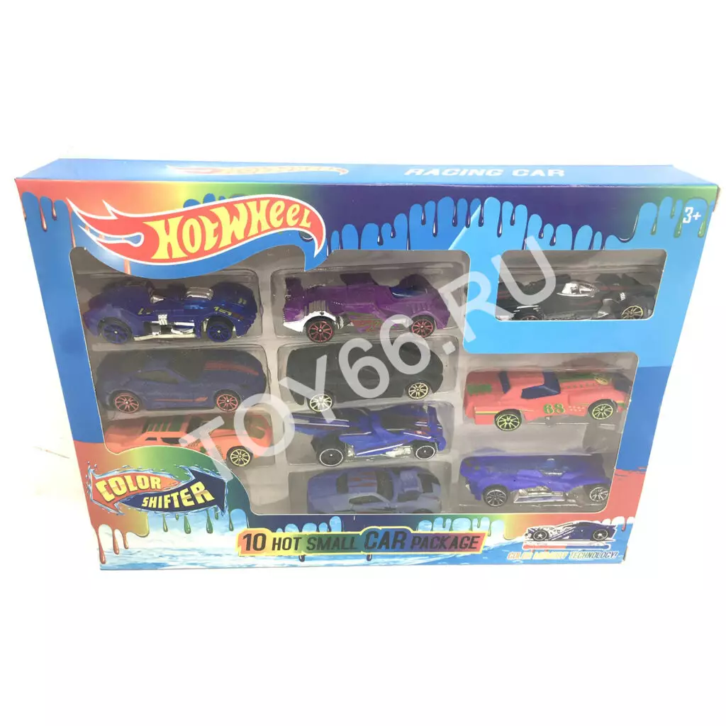 Модельки Хот Вилс 10 шт. в наборе (меняет цвет) KBS937-10