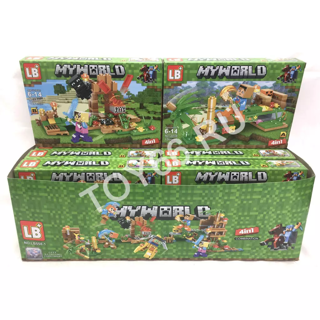 Конструктор Герои из кубиков 8 шт. в блоке LB558-1