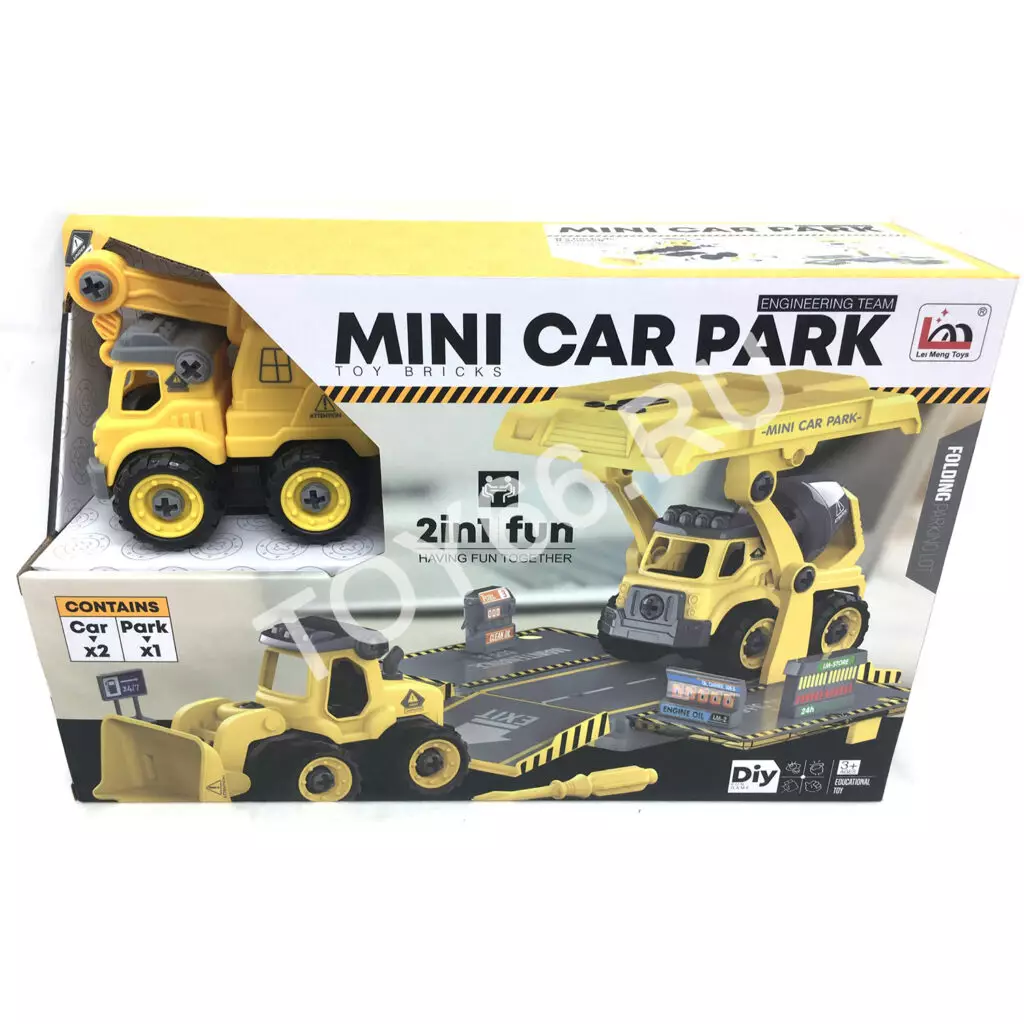 Конструктор Строительные машинки с отвёрткой LM9018-1-2-3