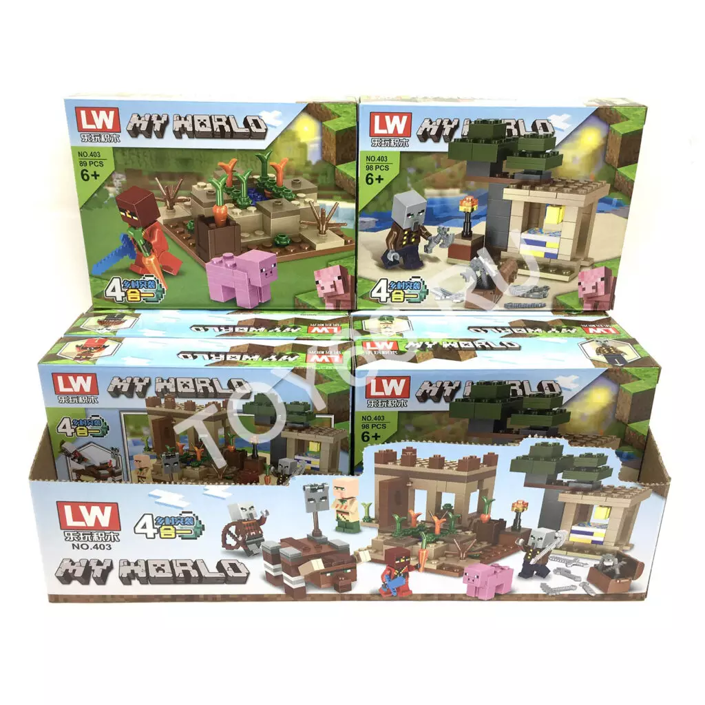 Конструктор Герои из кубиков 8 шт. в блоке LW403