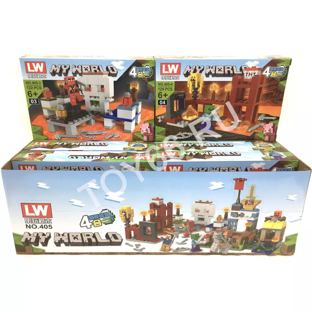 Конструктор Герои из кубиков 8 шт. в блоке LW405