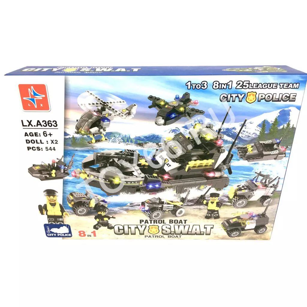 Конструктор Полиция 544 дет. LXA363 Конструктор Полиция 544 дет. LXA363