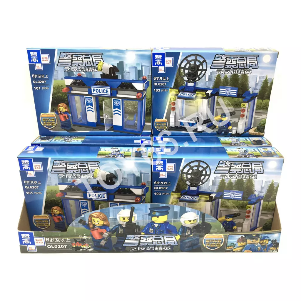 Конструктор Полиция 8 шт. в блоке QL0207