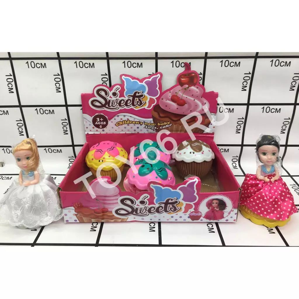 Кукла в кексе 6 шт в блоке S59