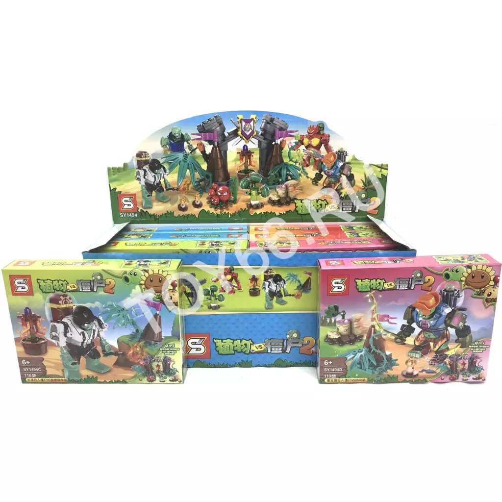 Конструктор Зомби 8 шт. в блоке SY1494ABCD