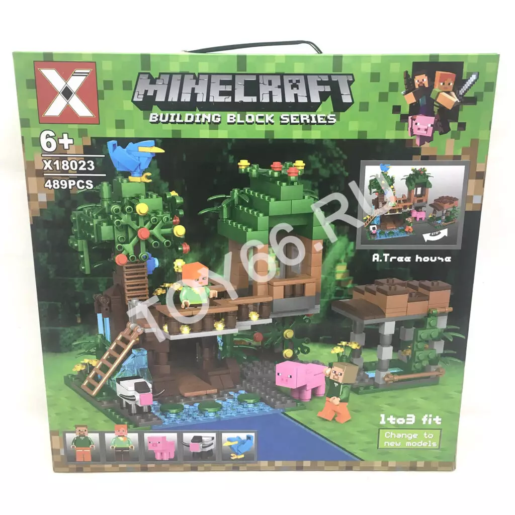 Конструктор Герои из кубиков 489 дет. X18023