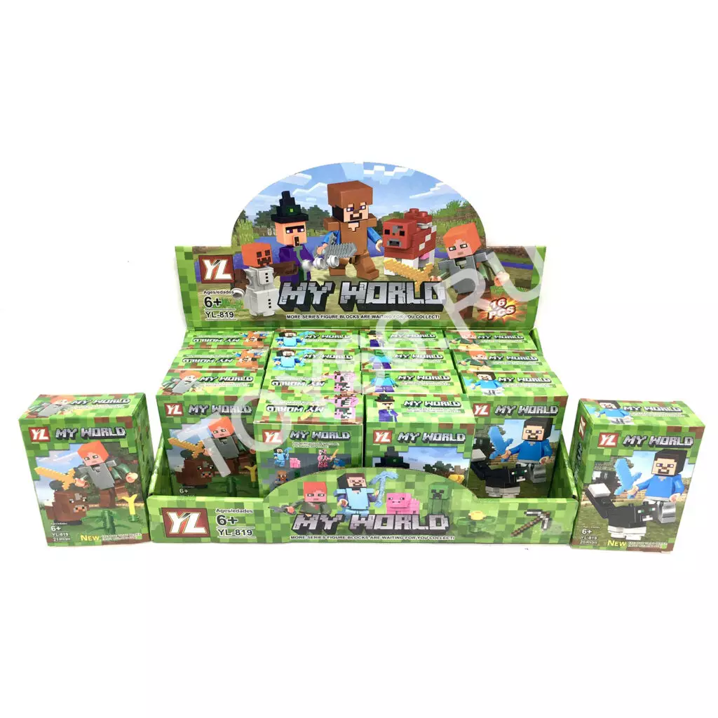 Конструктор Герои из кубиков 16 шт. в блоке YL819