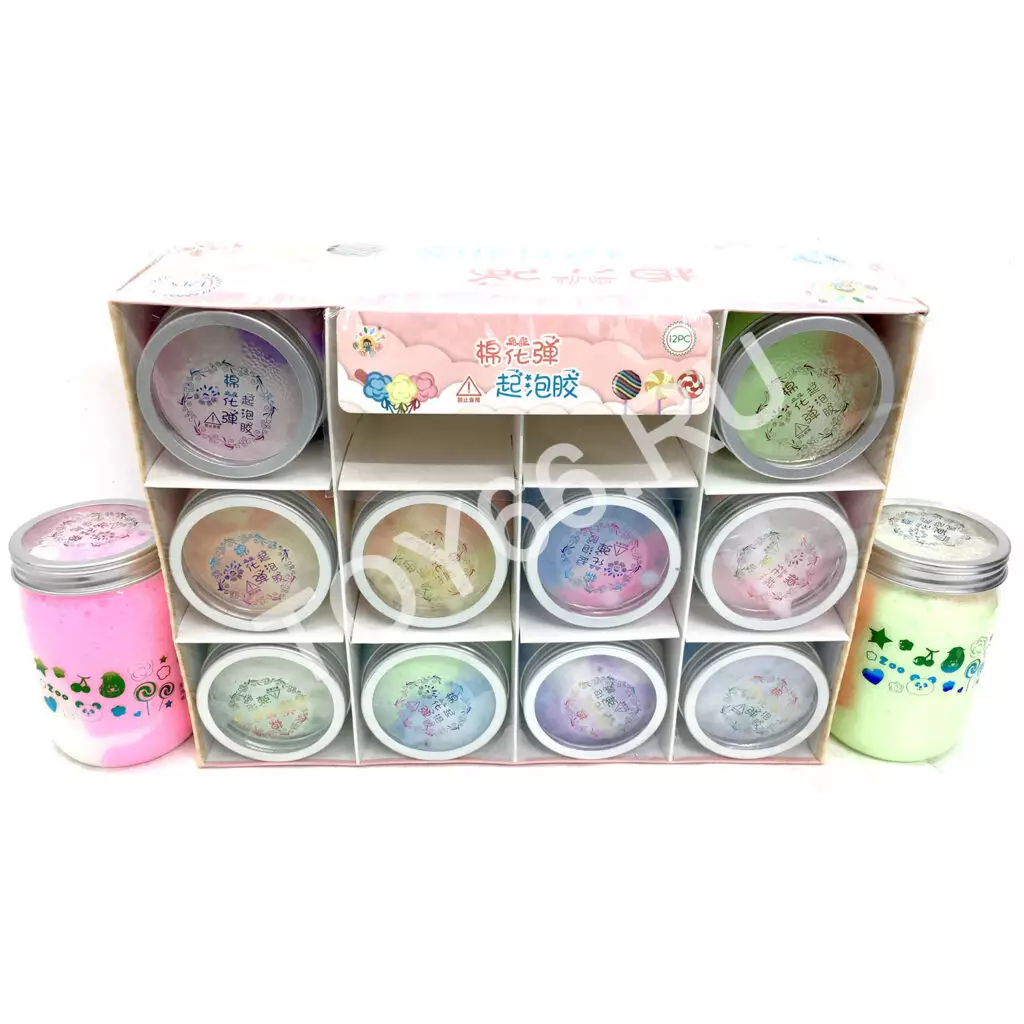 Лизун в баночках 12 шт. в блоке 2153QH-5