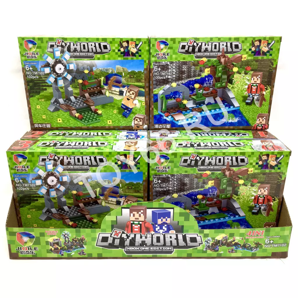 Конструктор Герои из кубиков 8 шт. в блоке 7102