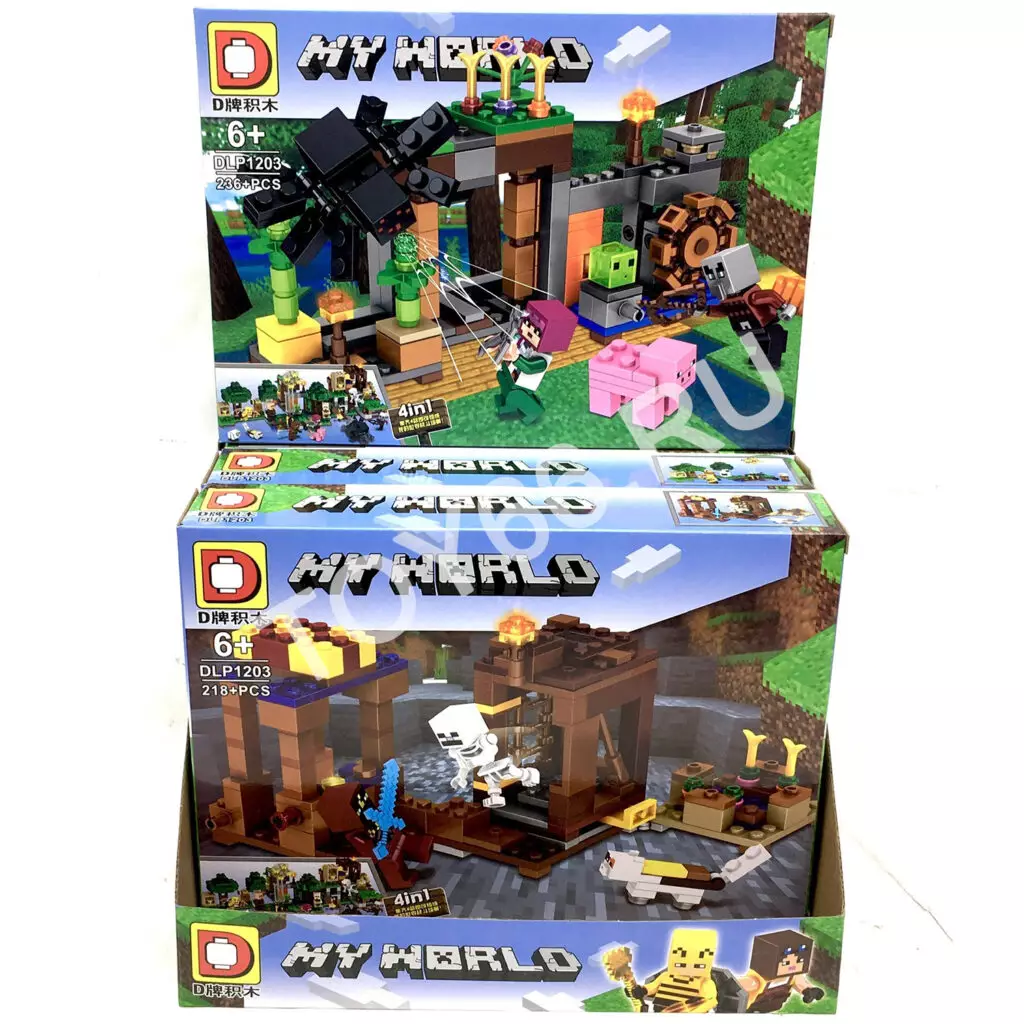 Конструктор Герои из кубиков 4 шт. в блоке DLP1203