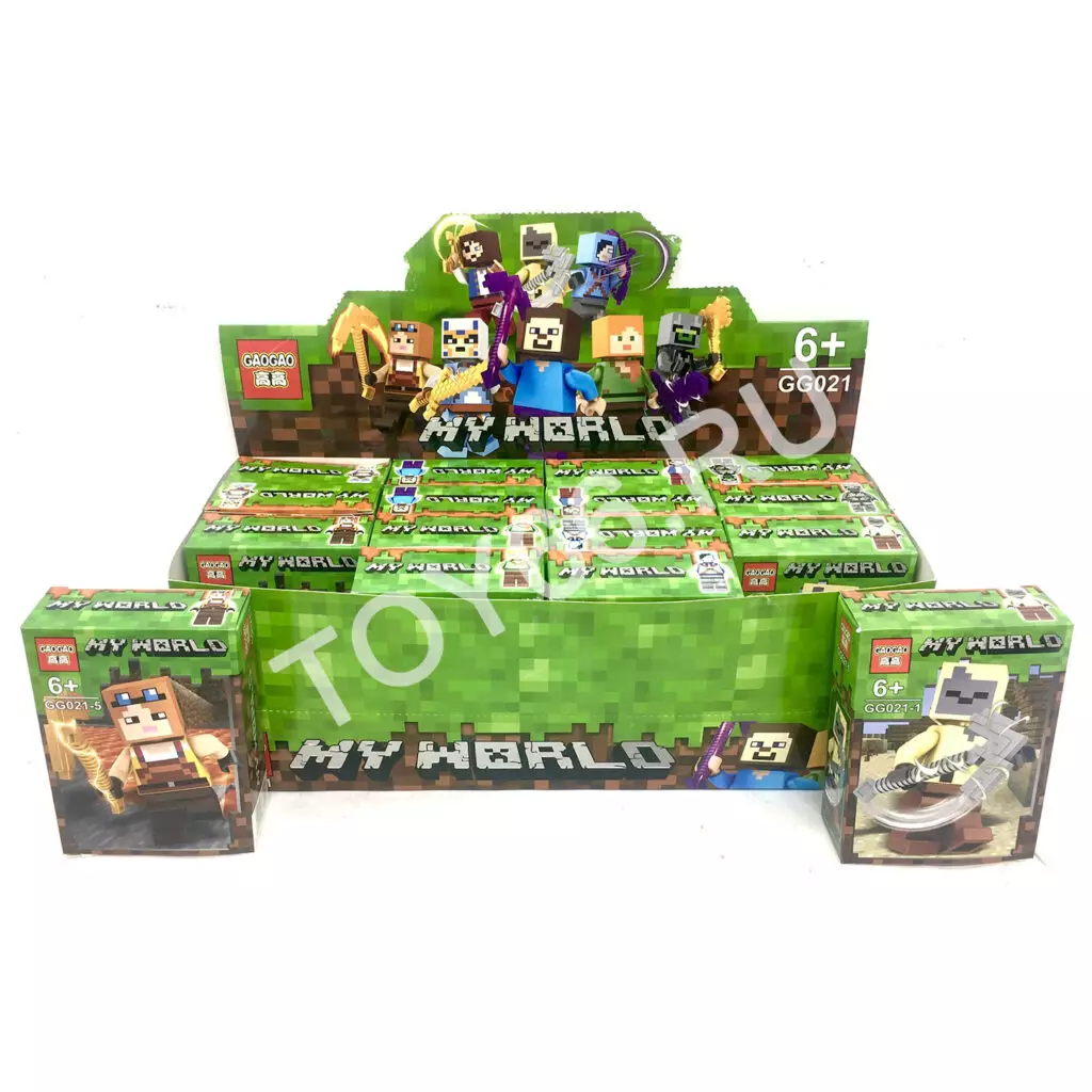 Конструктор Герои из кубиков 16 шт. в блоке GG021