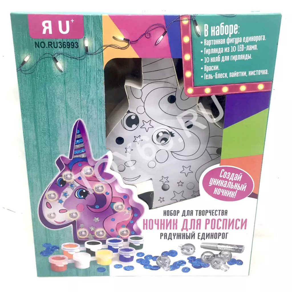 Ночник для росписи Единорог RU36993