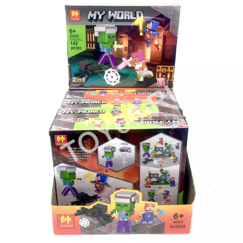 Конструктор Герои из кубиков 6 шт. в блоке SH005A