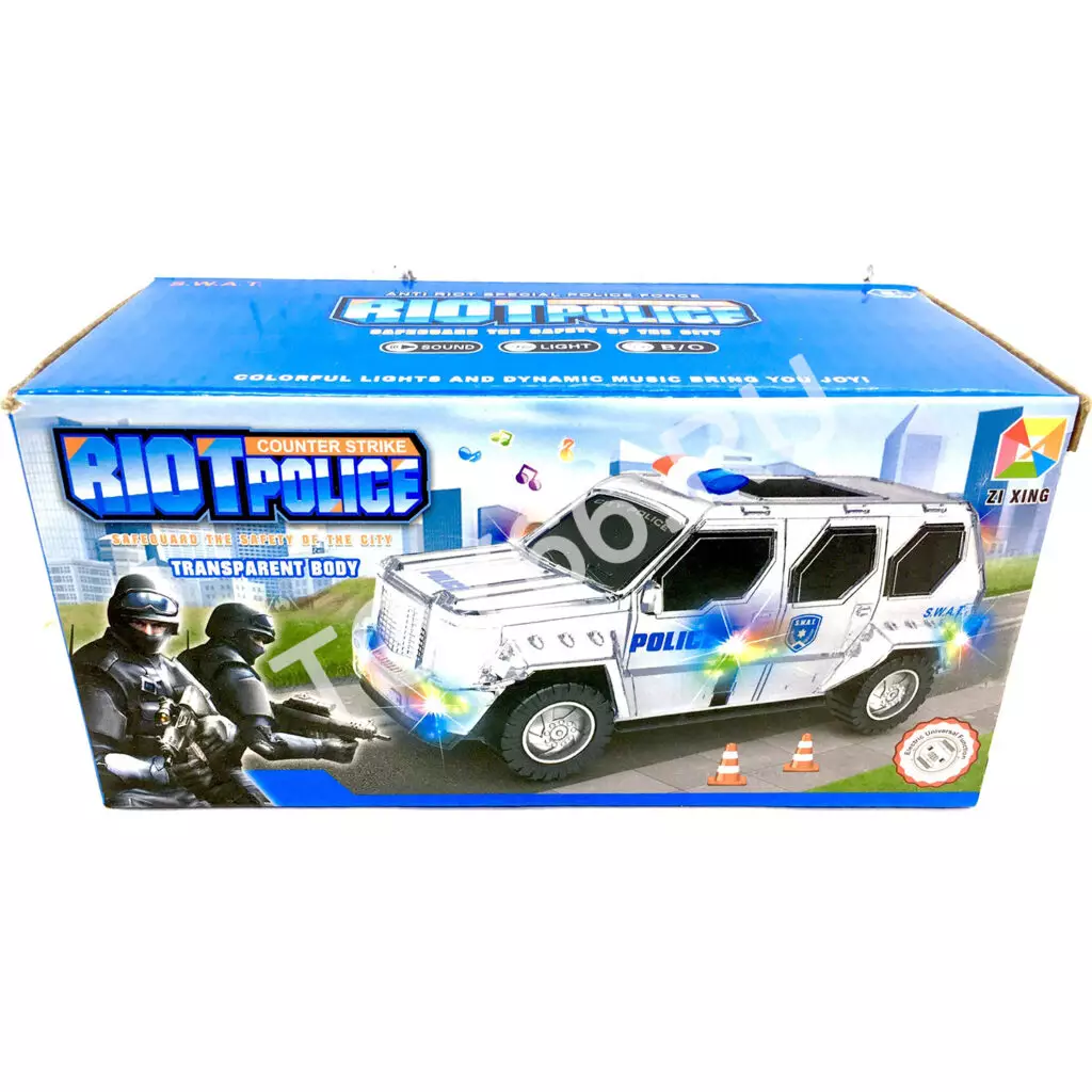 Машинка на батарейках Полиция свет звук 3302A