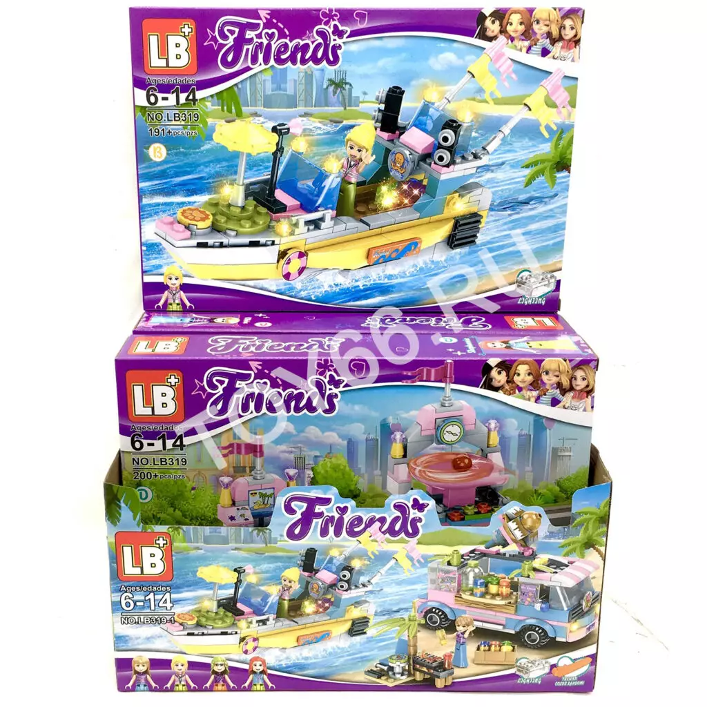 Конструктор для Девочек Друзья 4 шт в блоке LB319-1