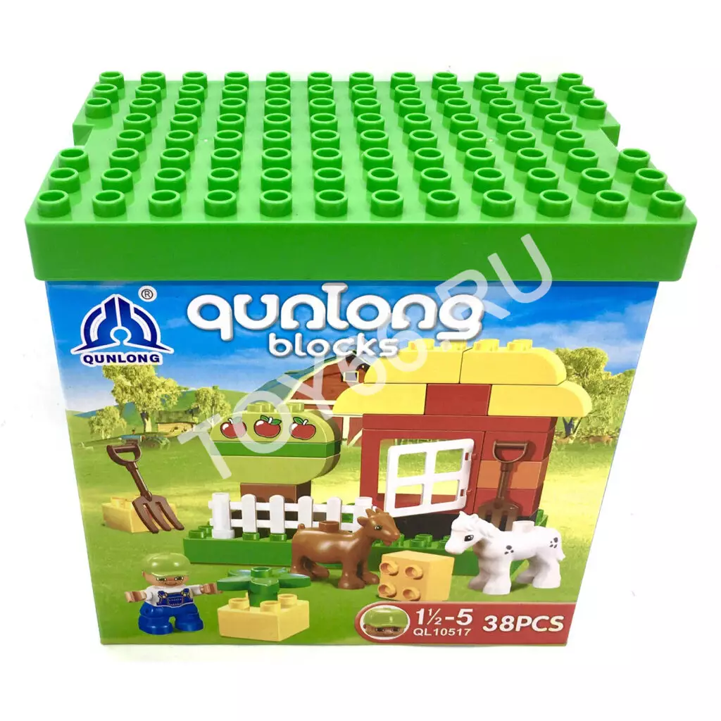 Конструктор блоками для малышей 38 дет. 10517