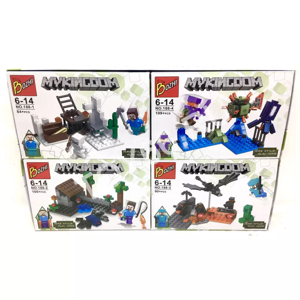 Конструктор Герои из кубиков 8 шт. в блоке 188