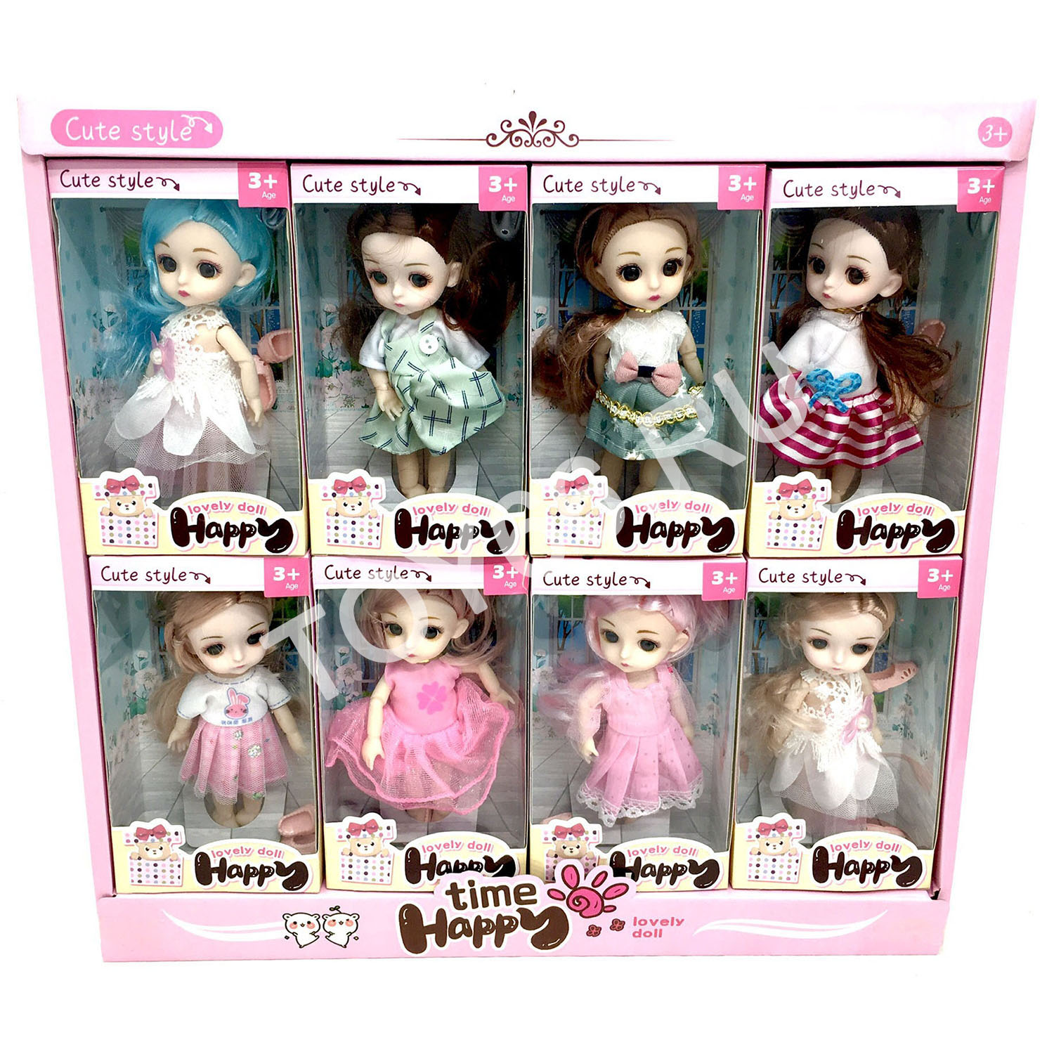 Кукла Lovely doll 8 шт в блоке 1910A2 - Детские игрушки по оптовым ценам