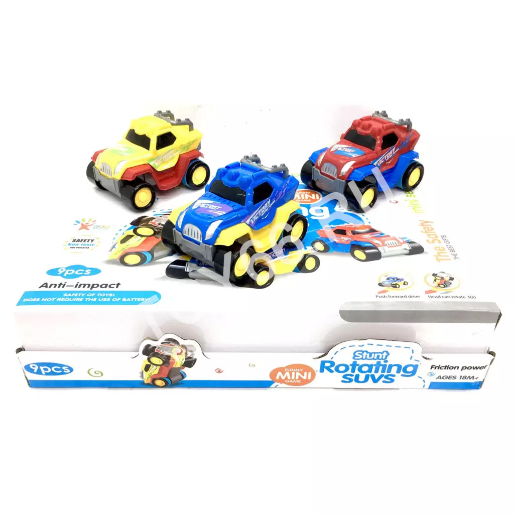 Машинки 9 шт. в блоке 2019-01A+