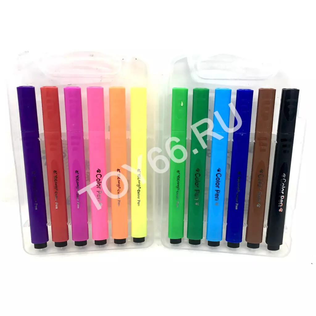 Фломастеры в футляре 12 шт. в блоке 207-12