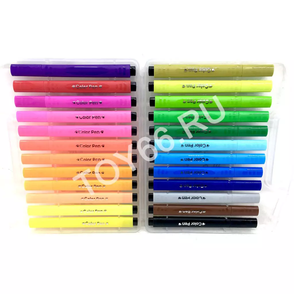 Фломастеры в футляре 24 шт. в блоке 207-24