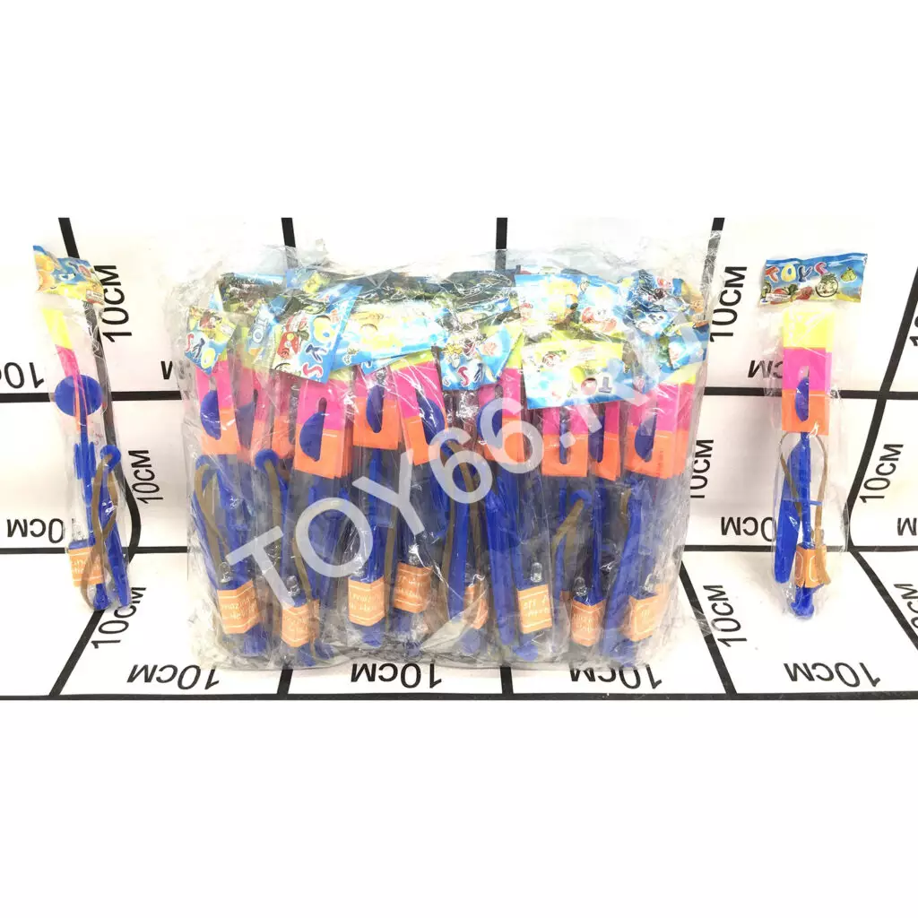 Вертушки с запуском с рогаткой 50 шт. в уп. (свет) 25459