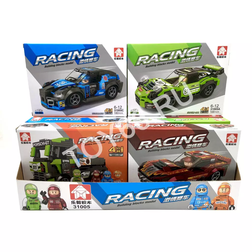 Конструктор Автомобили 8 шт в блоке 31005