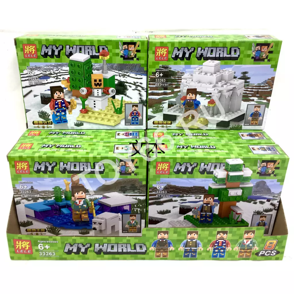 Конструктор Герои из кубиков 8 шт. в блоке 33263