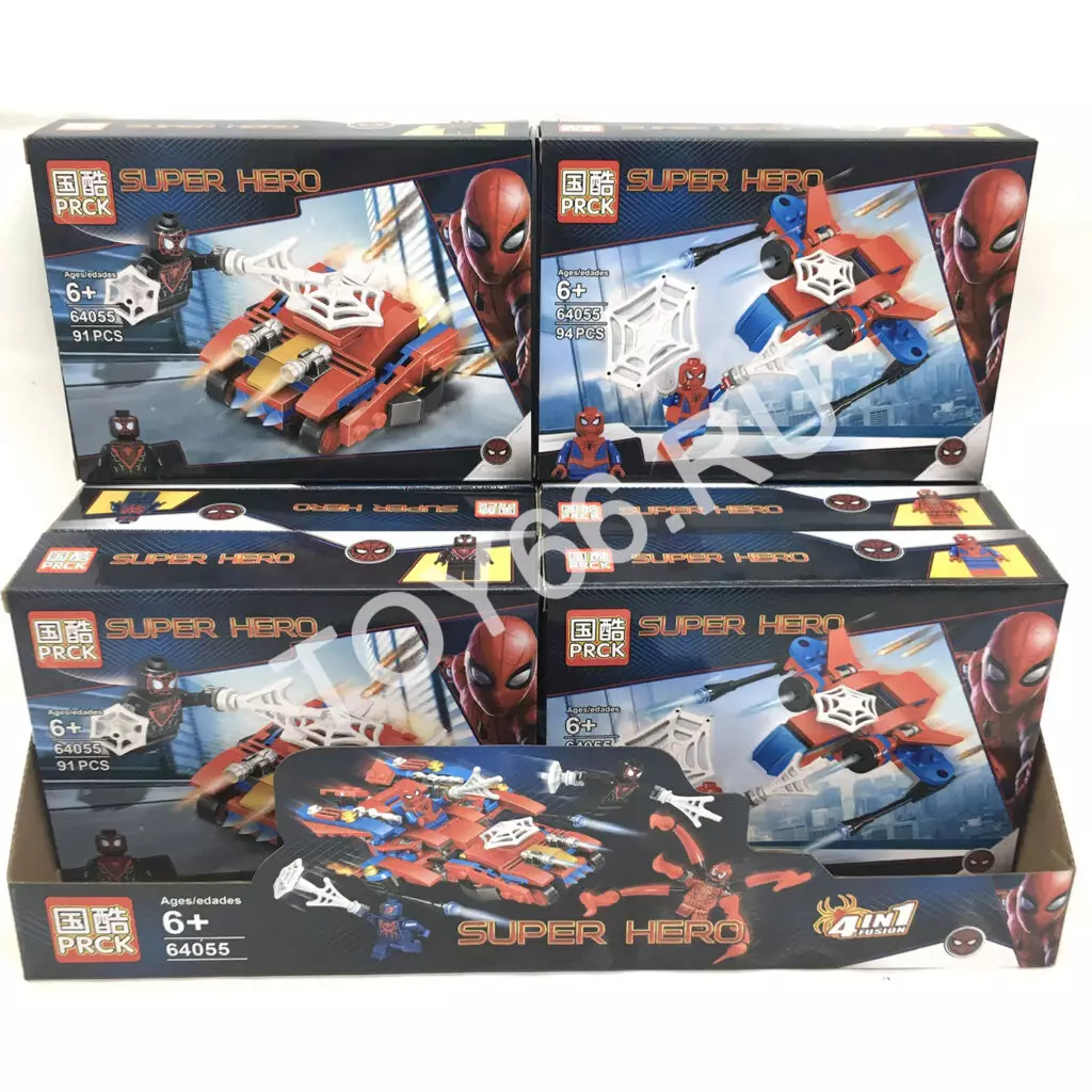 Конструктор Паук 8 шт. в блоке 64055