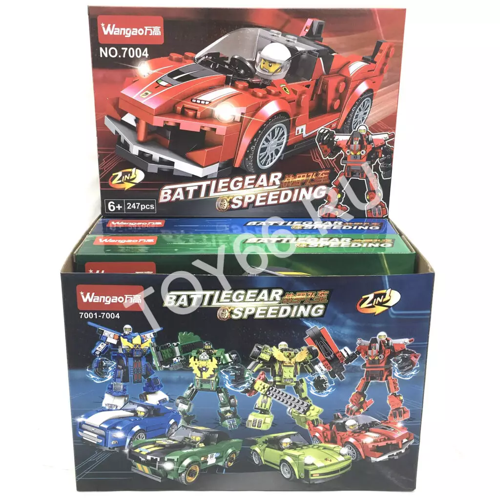 Конструктор Автомобиль 4 шт. в блоке 7001-7004