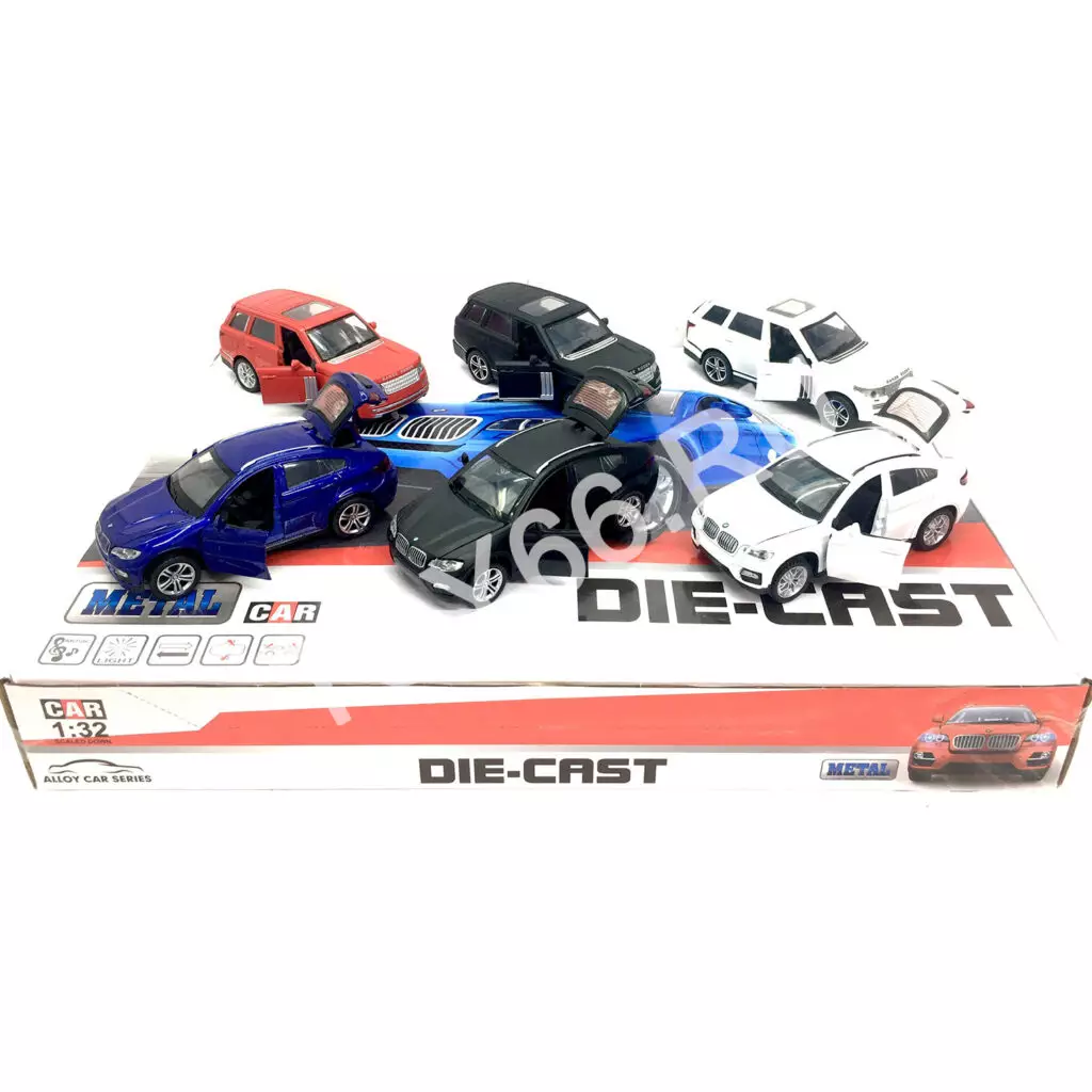 Модельки металл свет звук 12 шт. в блоке 812EF