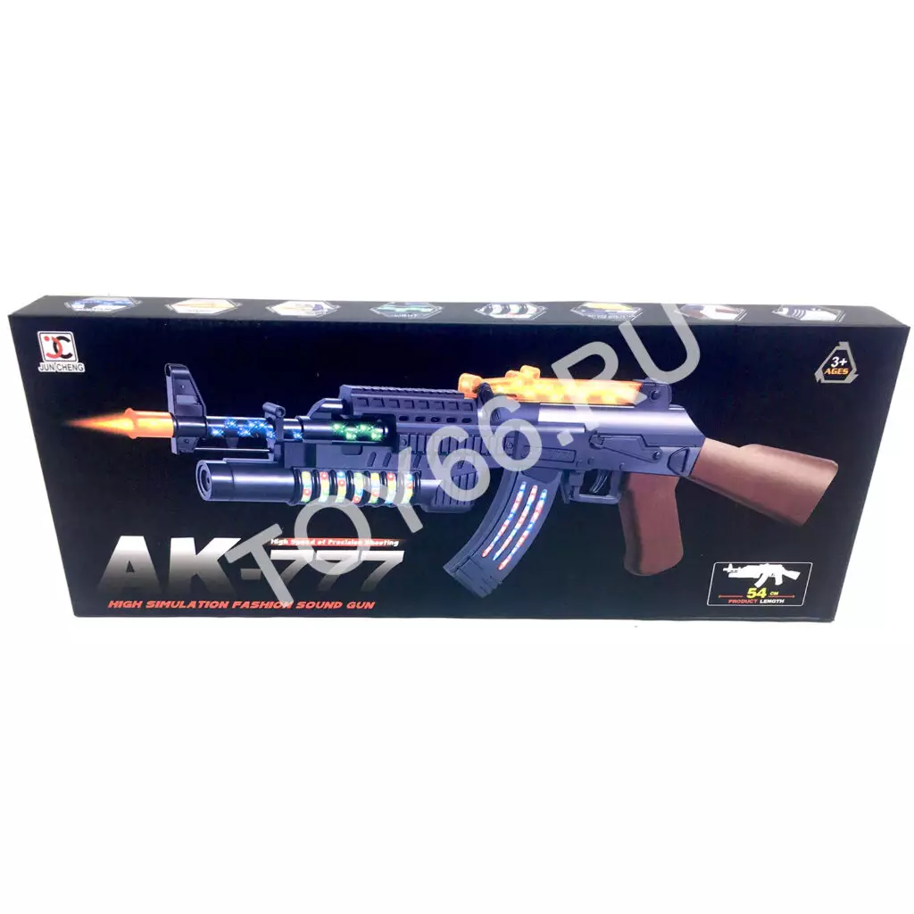 Автомат на батарейках свет звук AK-777
