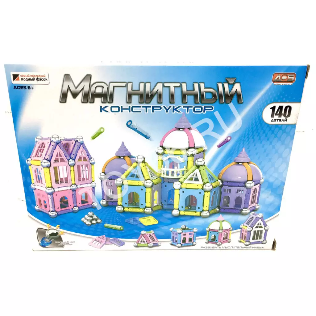 Конструктор магнитный 140 дет. AQ-607