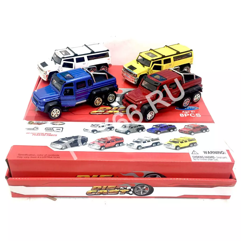 Модельки (металл) 8 шт. в блоке FY8484-8D