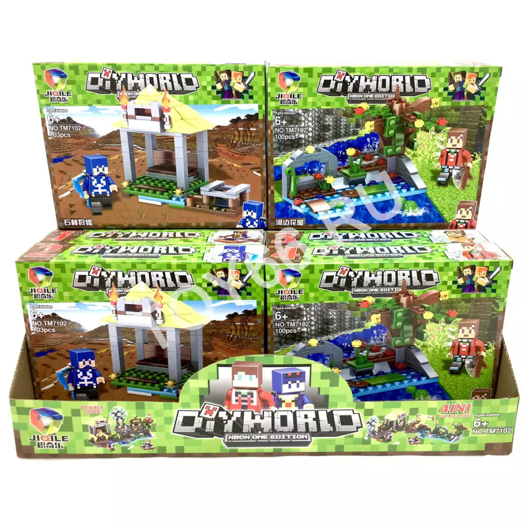 Конструктор Герои из кубиков 8 шт. в блоке TM7102